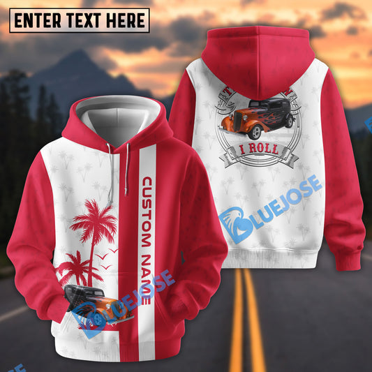 This Is How I Roll Hot Rod Hawaiian Shirt - Custom Photo Classic Car Shirt - Personalized Name Car Hoodie