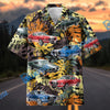 Bluejose Personalized Classic Fastback Muscle Car Tropical Grunge Hawaiian Shirt