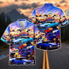 Bluejose Hot Rod Drive-In Diner Classic Car Collection Hawaiian Shirt