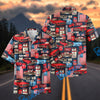 Bluejose American Classic Car Route 66 Garage Hawaiian Shirt