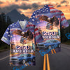 Bluejose Personalized America 250 Route 66 Bald Eagle Classic Car Hawaiian Shirt
