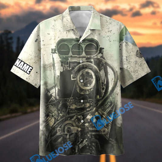 Bluejose Horsepower Is An Addiction Drag Racing Hawaiian Shirt