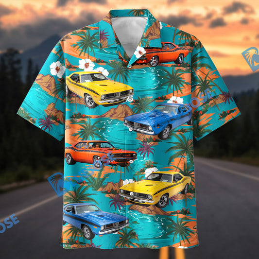 Bluejose Personalized Car Classic Muscle Car Tropical Island Hawaiian Shirt