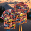 Bluejose Custom Car Vintage Hot Rod Trucks Tropical Sunset Hawaiian Shirt