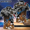 BlueJose Bowling And Pins Flame Claws Customized Name 3D Shirt ( 6 Colors)