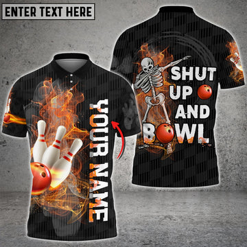 BlueJose Shut Up And Bowl Funny Bowling Personalized 3D Shirt