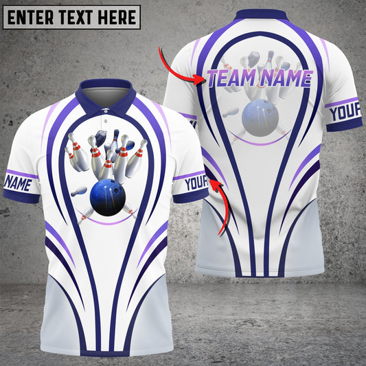 BlueJose Ten Pin Bowling Premium Customized Name All Over Printed Shirt