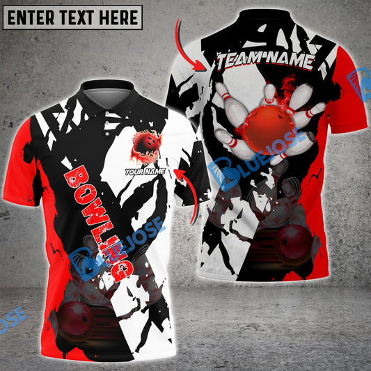 BlueJose Bowling And Pins  Cracks Of Time Customized Name 3D Shirt ( 6 Colors)