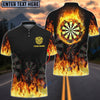 BlueJose Darts Flame Personalized Name Shirt