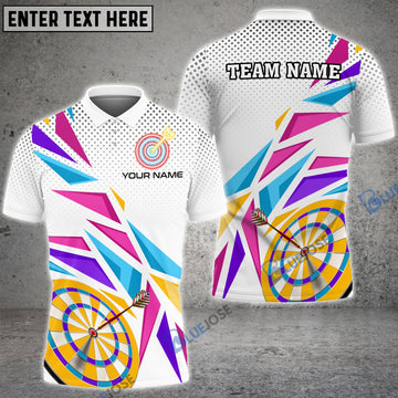 BlueJose Pink Purple Darts Board Personalized Name, Team Name Shirt