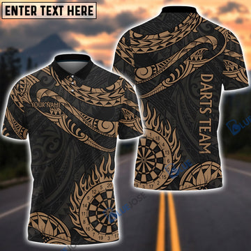BlueJose Golden Hawaiian Tribal Custom Darts Shirts