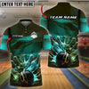 BlueJose Bowling And Pins Curved Net Customized Name 3D Shirt ( 6 Colors)
