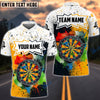 BlueJose Black And Orange Darts Personalized Name, Team Name Shirt