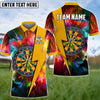 BlueJose Dartboard Colorful Smoke Personalized Name, Team Name Shirt