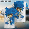 BlueJose Customize Name Bass Fishing Blue Water 3D Hoodie