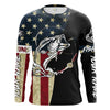 Bluejose Personalized Bass Fishing American Flag Personalized Name 3D Shirts