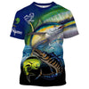 BlueJose Mahi-Mahi, Wahoo, Tuna Customize Name 3D Hoodie