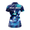 BlueJose Blue Bowling Personalized All Over Printed Shirt For Women