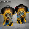 BlueJose Darts Fire Spike Wing Personalized Name, Team Name Shirt (4 Colors)