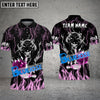 BlueJose Bowling And Pins Flaming Black Panther Customized Name 3D Shirt (6 Colors)