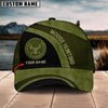 BlueJose Moose Hunting Trophy Leather Pattern Personalized Name Cap (4 Colors)