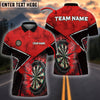 BlueJose Darts Dartboard Broken Smoke Pattern Personalized Name, Team Name Shirt (4 Colors)