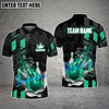 BlueJose Bowling And Pins Flame Smoke Customized Name 3D Shirt (6 Colors)