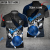 BlueJose Bowling And Pins Hexagam Crack Multicolor Customized Name 3D Shirt ( 4 Colors )