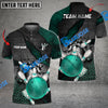 BlueJose Bowling And Pins Hexagam Crack Multicolor Customized Name 3D Shirt ( 4 Colors )