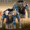 BlueJose Personalized Name Cross Wilderness Mosse Hunting USA Flag 3D Shirts ( 3 Colors )