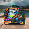 BlueJoses Bowling Funny Shark Graffiti Multicolor Personalized Name Cap