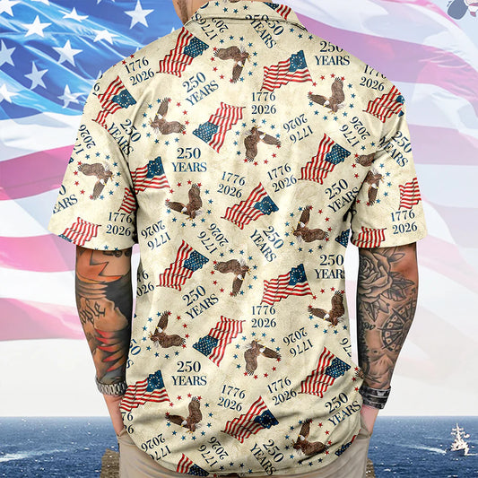 BlueJose Personalized America 250th Birthday Hawaii Shirt