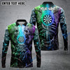 BlueJose Dart Skull Rainbow Personalized Name 3D Shirt