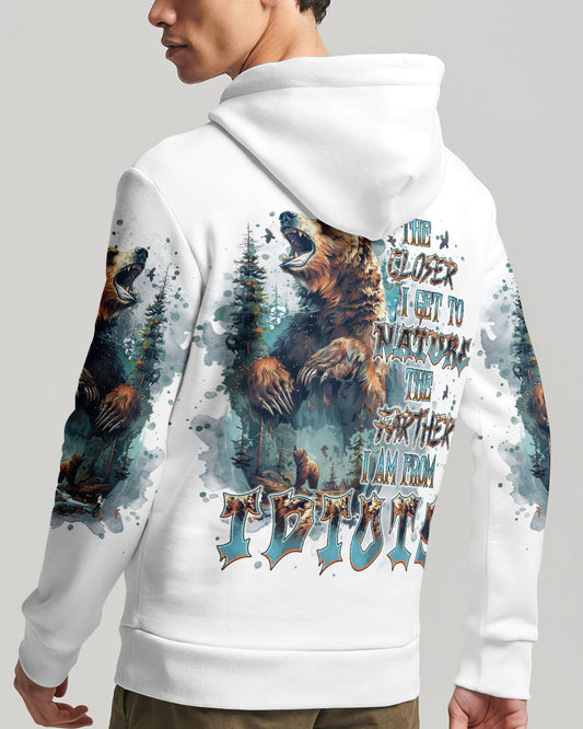 THE CLOSER I GET TO NATURE BEAR ALL OVER PRINT - TLNT1908241