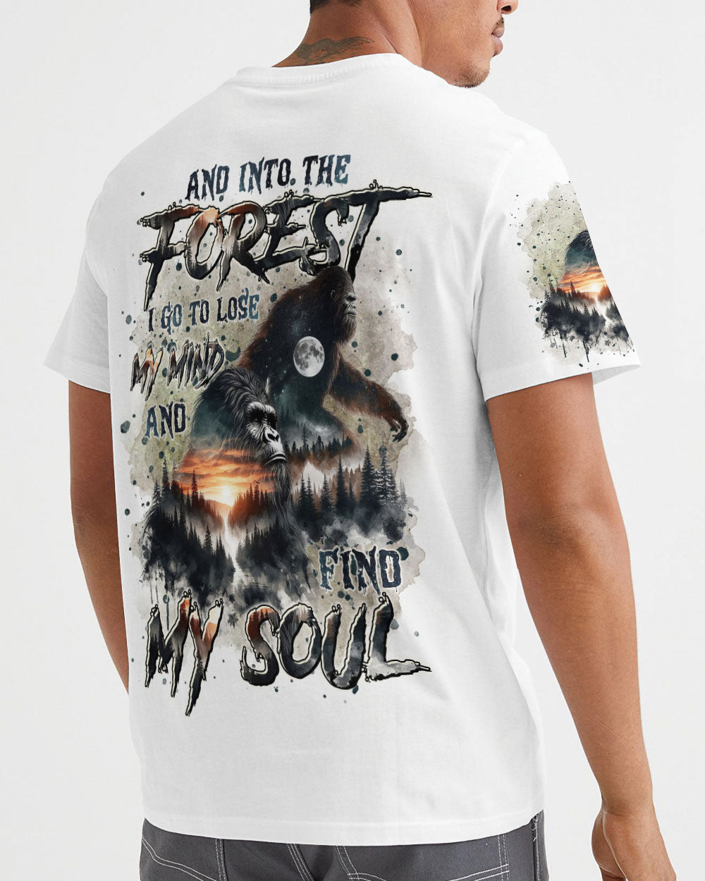 AND INTO THE FOREST I GO BIGFOOT ALL OVER PRINT - TLTR1309241