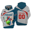 Custom Name & Number Design Pickleball 3D T-Shirts Heartbeat, Pickleball Polo Shirt, Gift For Pickleball Player