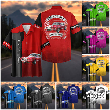 Bluejose I'm Not Old I'm Classic - Custom Photo Classic Car Shirt - Personalized Name Car Hawaiian Shirt