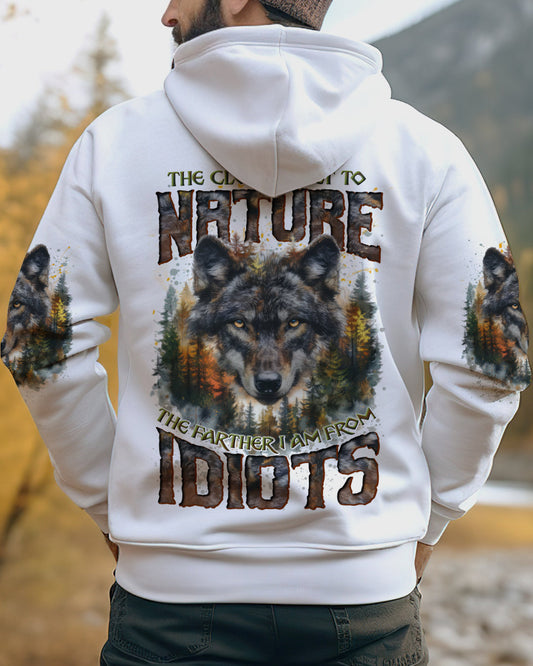 THE CLOSER I GET TO NATURE WOLF ALL OVER PRINT - TYTD1109241