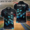 BlueJose Bowling And Pins Tiger Fire Pins Pattern Personalized Name Team Name 3d Shirt (4 Colors)