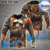 BlueJose Personalized Name Wilderness Moose Hunting Leather Pattern 3D Shirts ( 3 Colors )