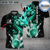 BlueJose Bowling And Pins Skull Fire Ball Multicolor Customized Name 3D Shirt ( 4 Colors )