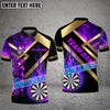 BlueJose Darts Metal And Fire Flame Personalized Name, Team Name Shirt (4 Colors)