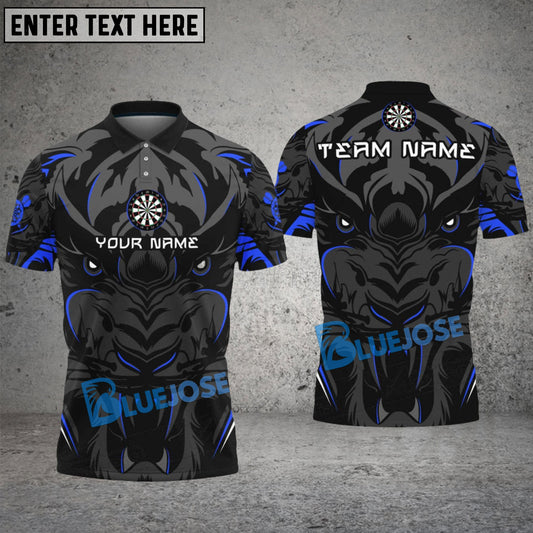 BlueJose Darts Tiger Pattern Personalized Name, Team Name Shirt (4 Colors)