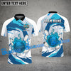 BlueJose Bowling and Pins Water Pattern Flame Customized Name, Team Name 3D Shirt (4 Colors)