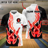 BlueJose Bowling And Pins Luxury Crown Multicolor Customized Name 3D Shirt (4 Colors)