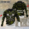 BlueJose Personalized Name Moose Hunting Skull Magma Pattern 3D Shirts (3 Colors)