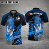 BlueJose Bowling And Pins Fire Dragon Scale Multicolor Customized Name 3D Shirt (4 Colors)