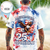BlueJose Custom Name American Pride Patriotic 250th Anniversary Eagle 1776–2026 Hawaii Shirt