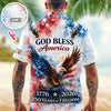 BlueJose Custom Name Patriotic 250th Anniversary God Bless America Eagle 1776–2026 Hawaii Shirt