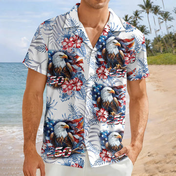 BlueJose USA 250 Anniversary Eagle 1776-2026 Patriotic Hawaii Shirt